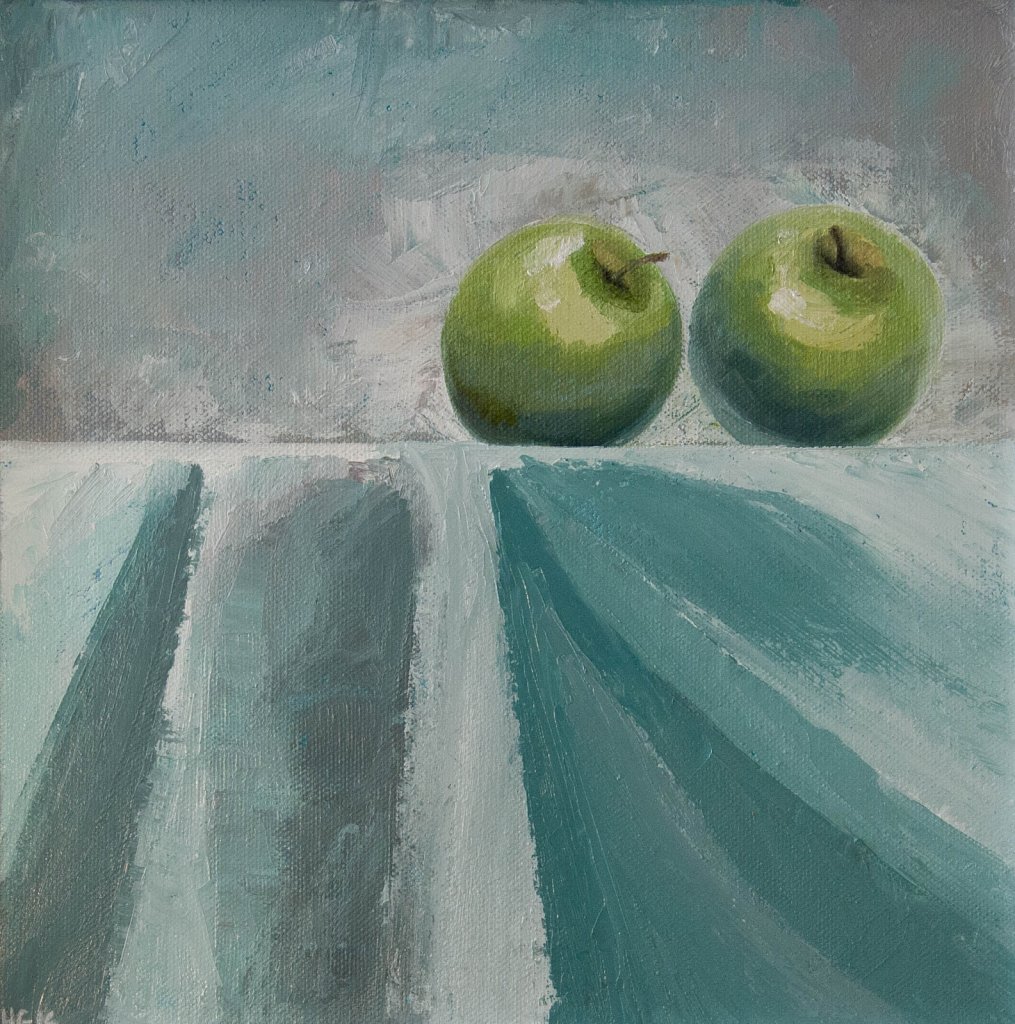 Two Green Apples / Två gröna äpplen